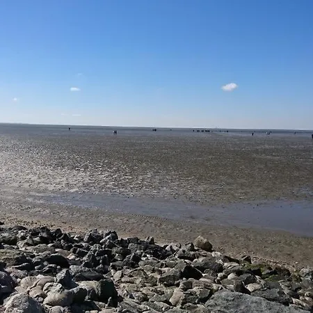 Nordsee-Buesum-Ferienwohnung-2-Zimmer-Wlan-Parkplatz-Meer-Am-Deich-Hafen-150M-Fewo-60M2 Бюзум